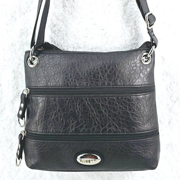 Rosetti Dark Pewter Gray Crossbody Shoulder Bag - Picture 1 of 11